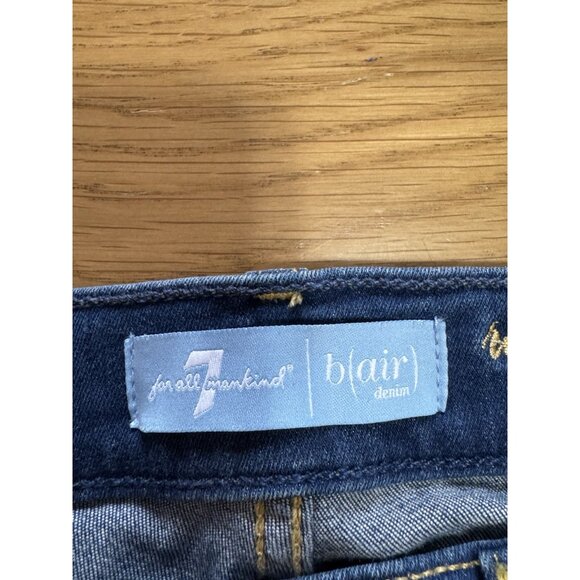 7 For All Mankind Dark Wash b(air) Denim Roxanne Ankle Blue Jeans Size 29 Preppy - Picture 8 of 16